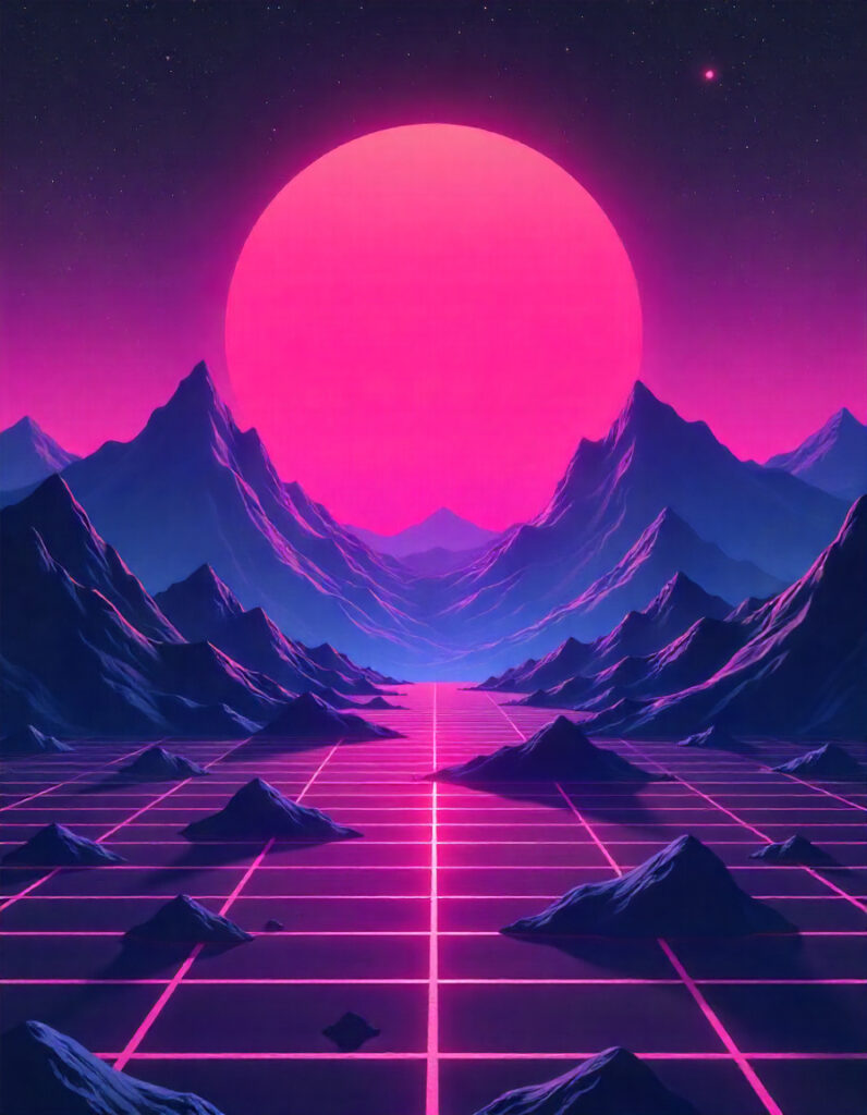 freepik__synthwave-grid-landscape-purple-mountains-low-poly__91407